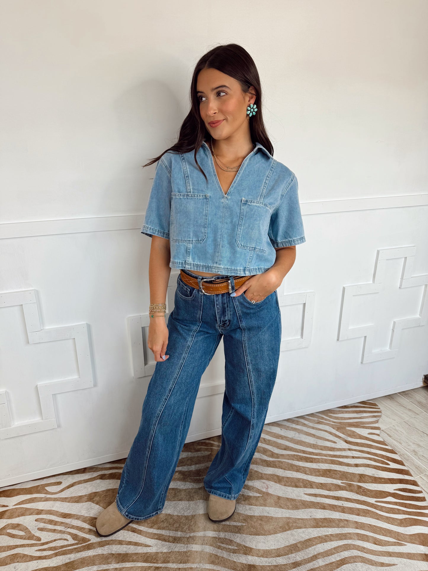 The Dean Denim Top
