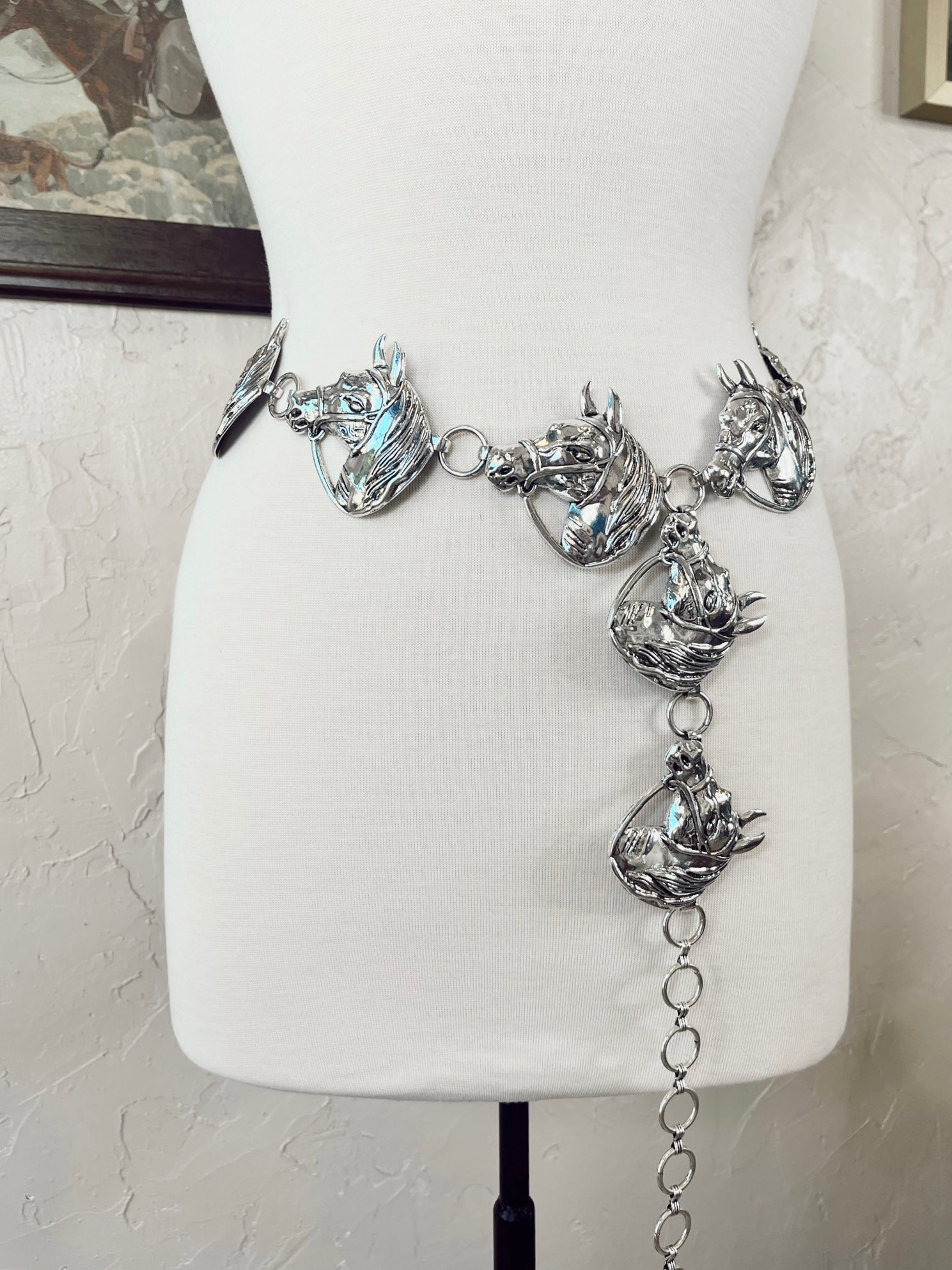 Crystal chain fashion belt