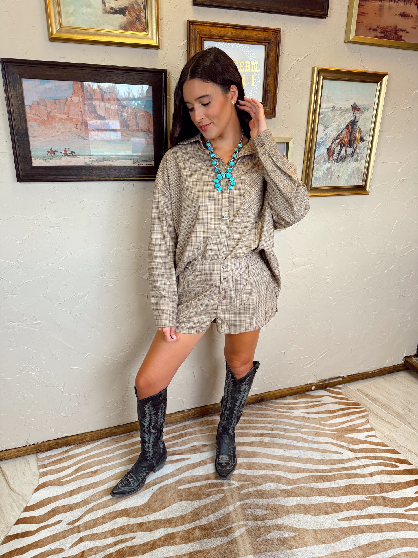 The Plaid Short Set
