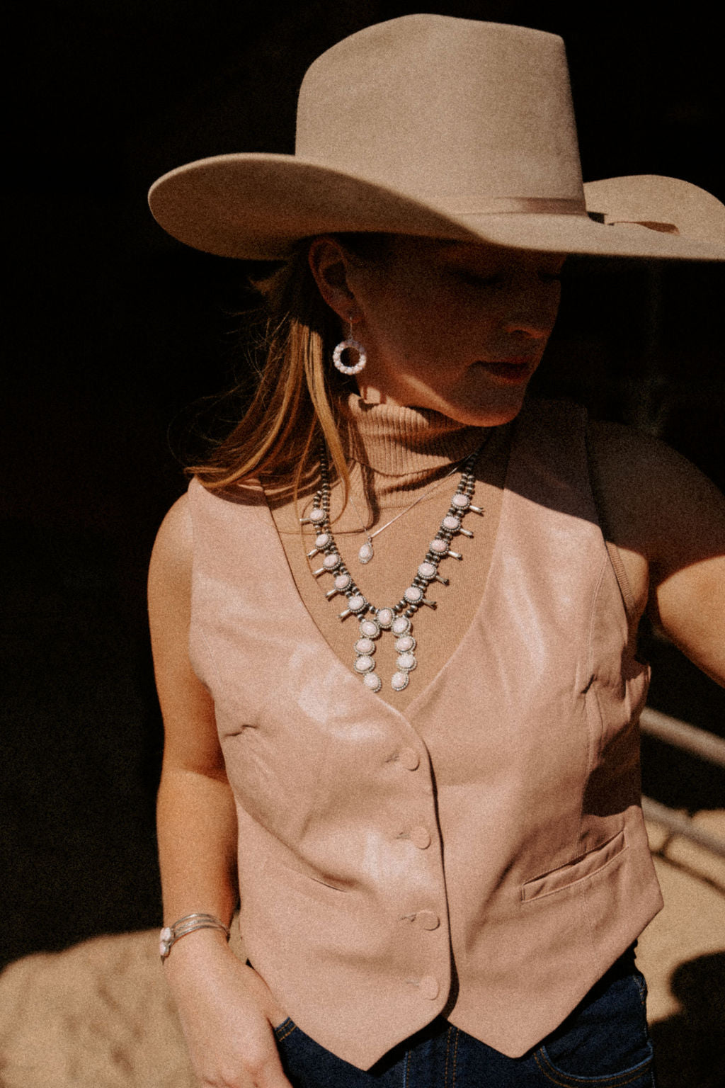The Veda Vest in Pink