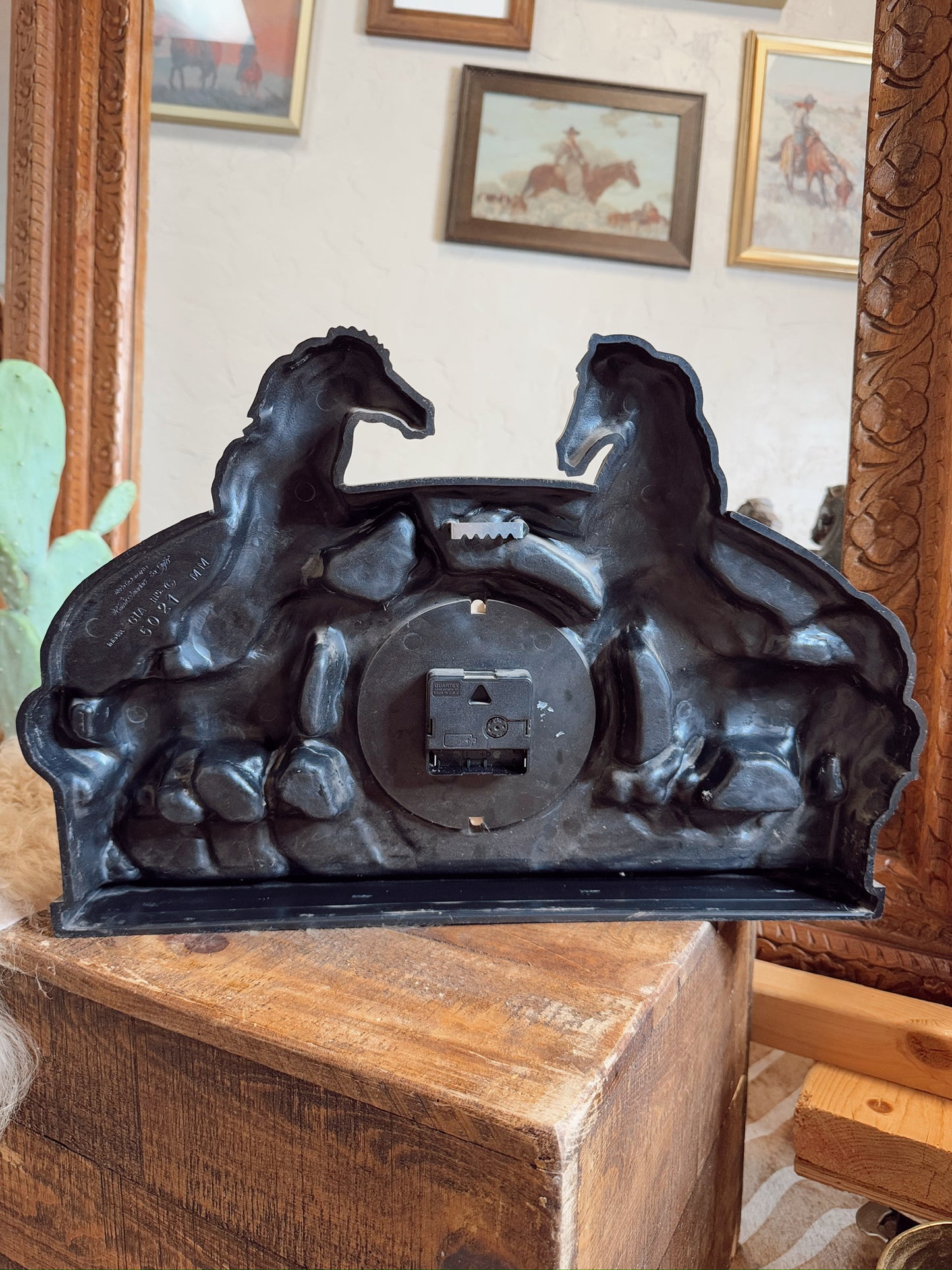 Running Mustangs Clock
