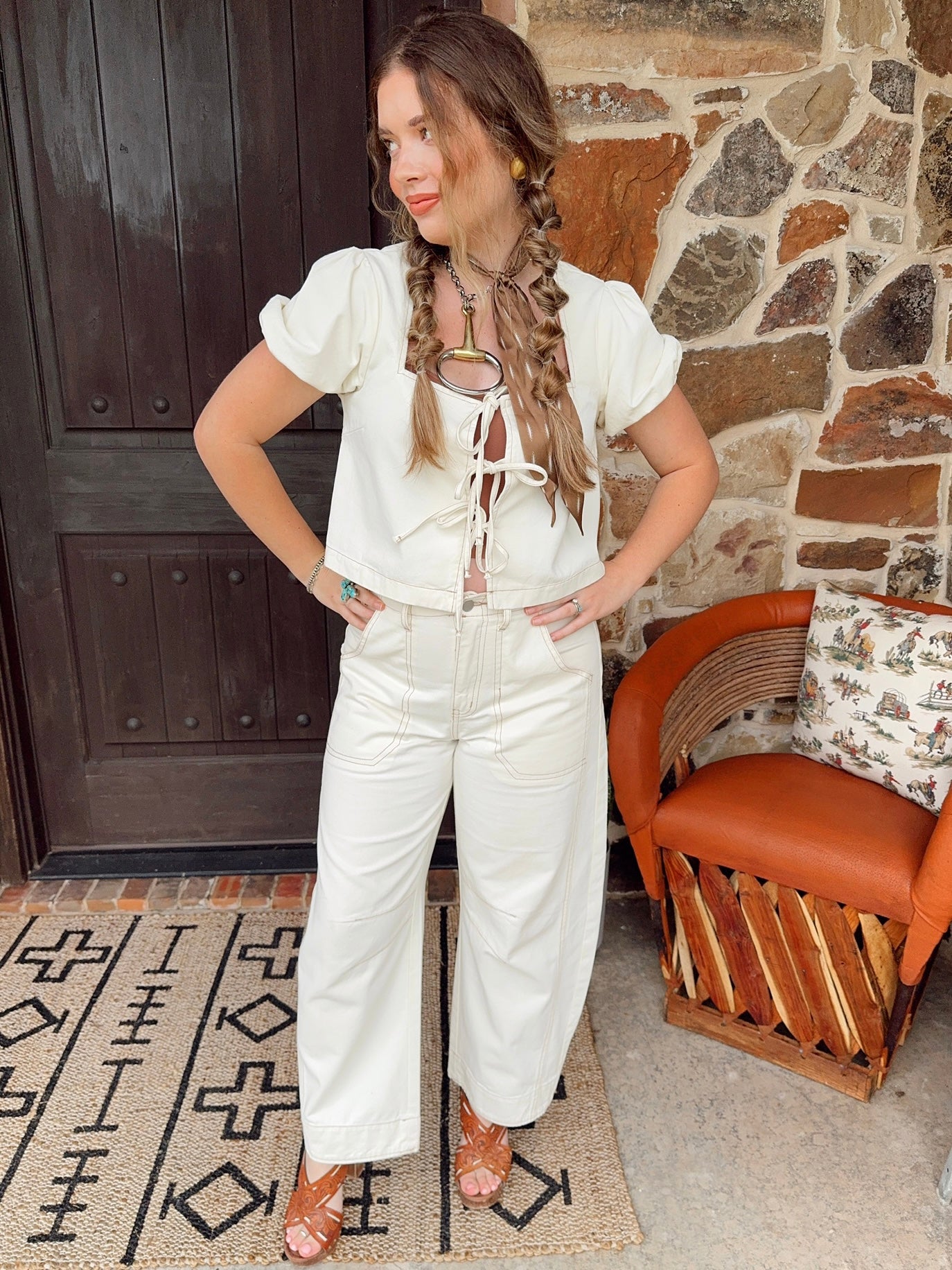 Georgia Denim Pant Set