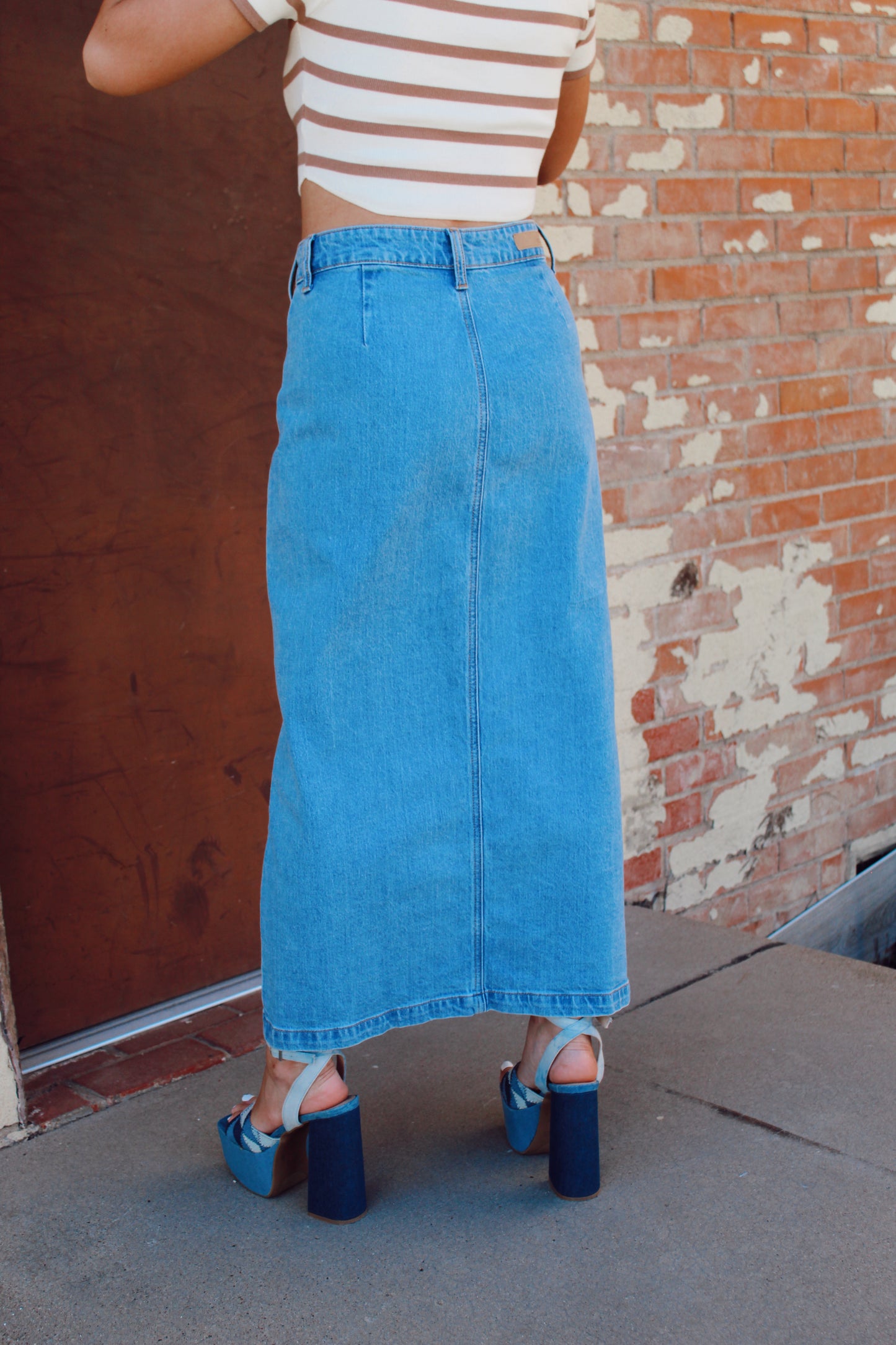 The Collins Denim Skirt