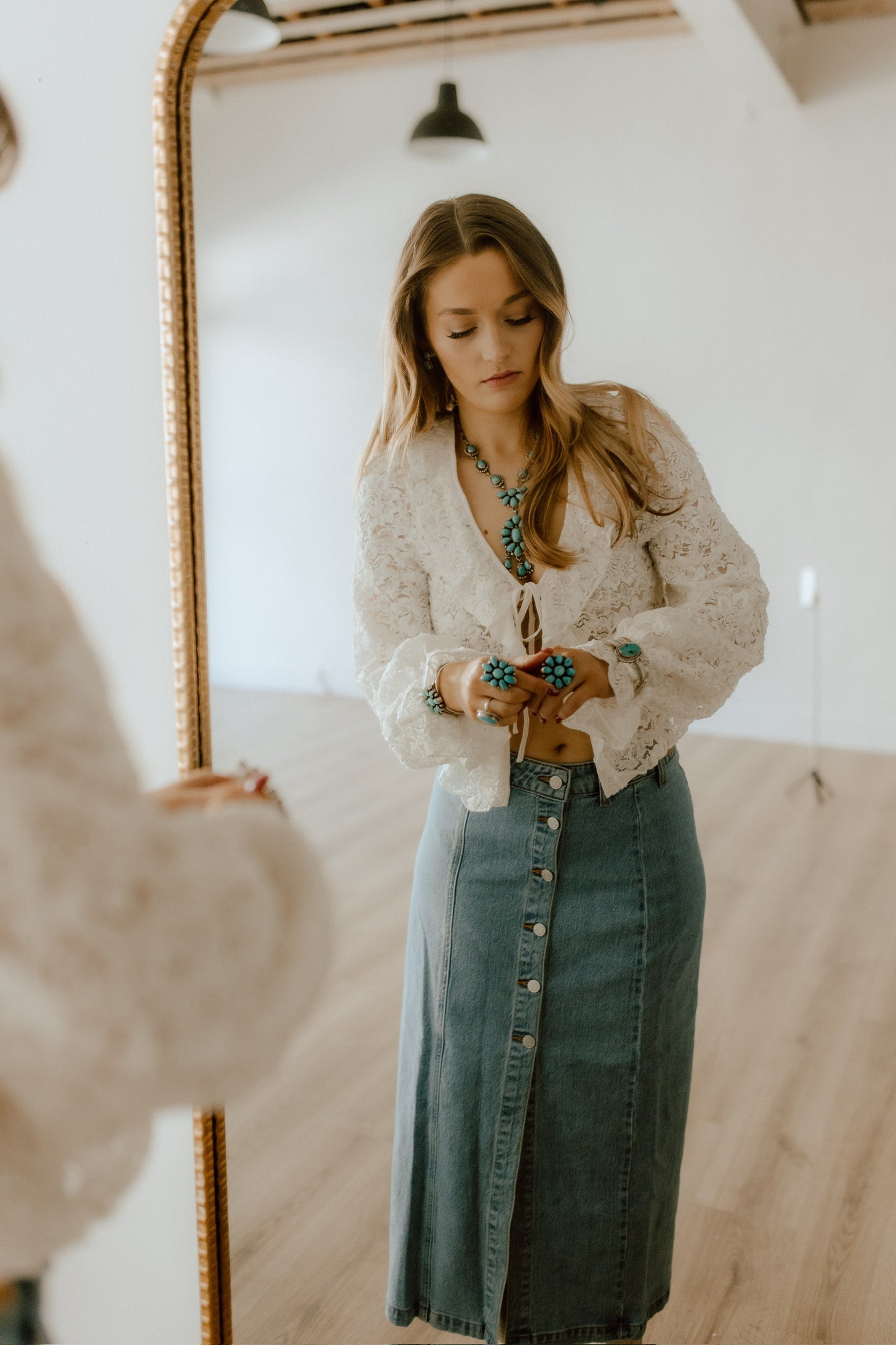 The Collins Denim Skirt