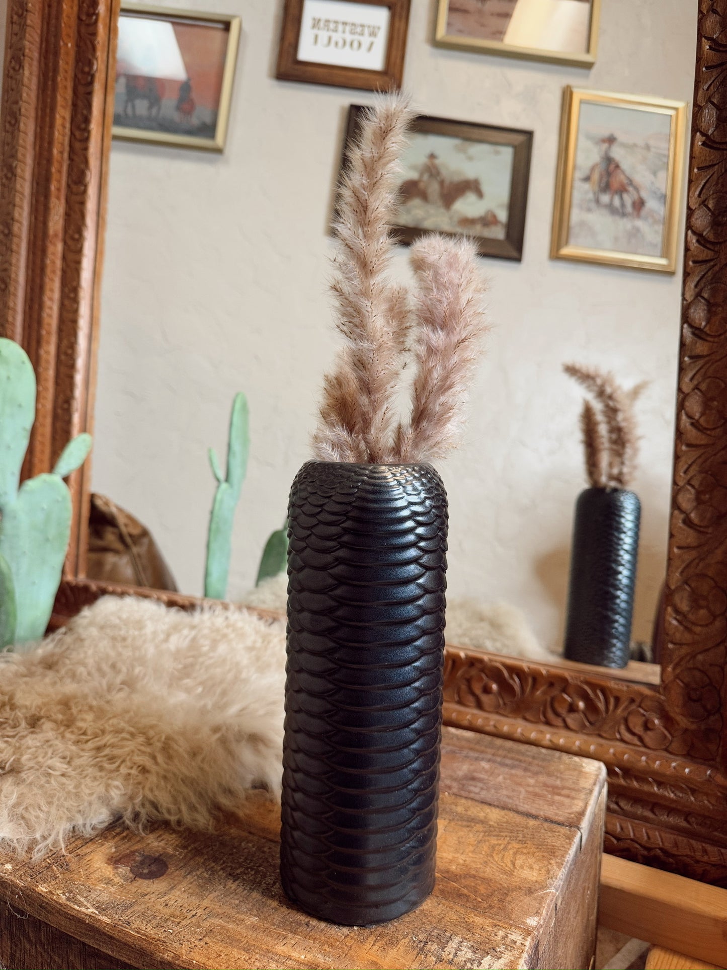 Cool Black Snakeskin Vase