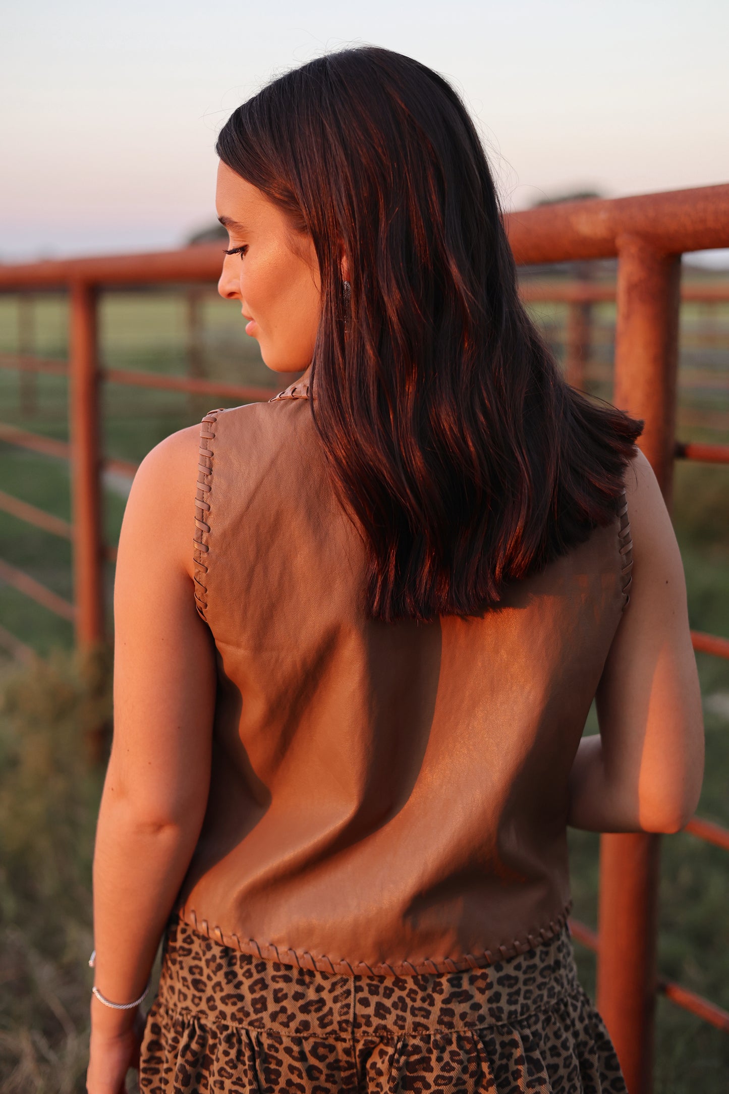 The Whiskey Creek Vest in Latte