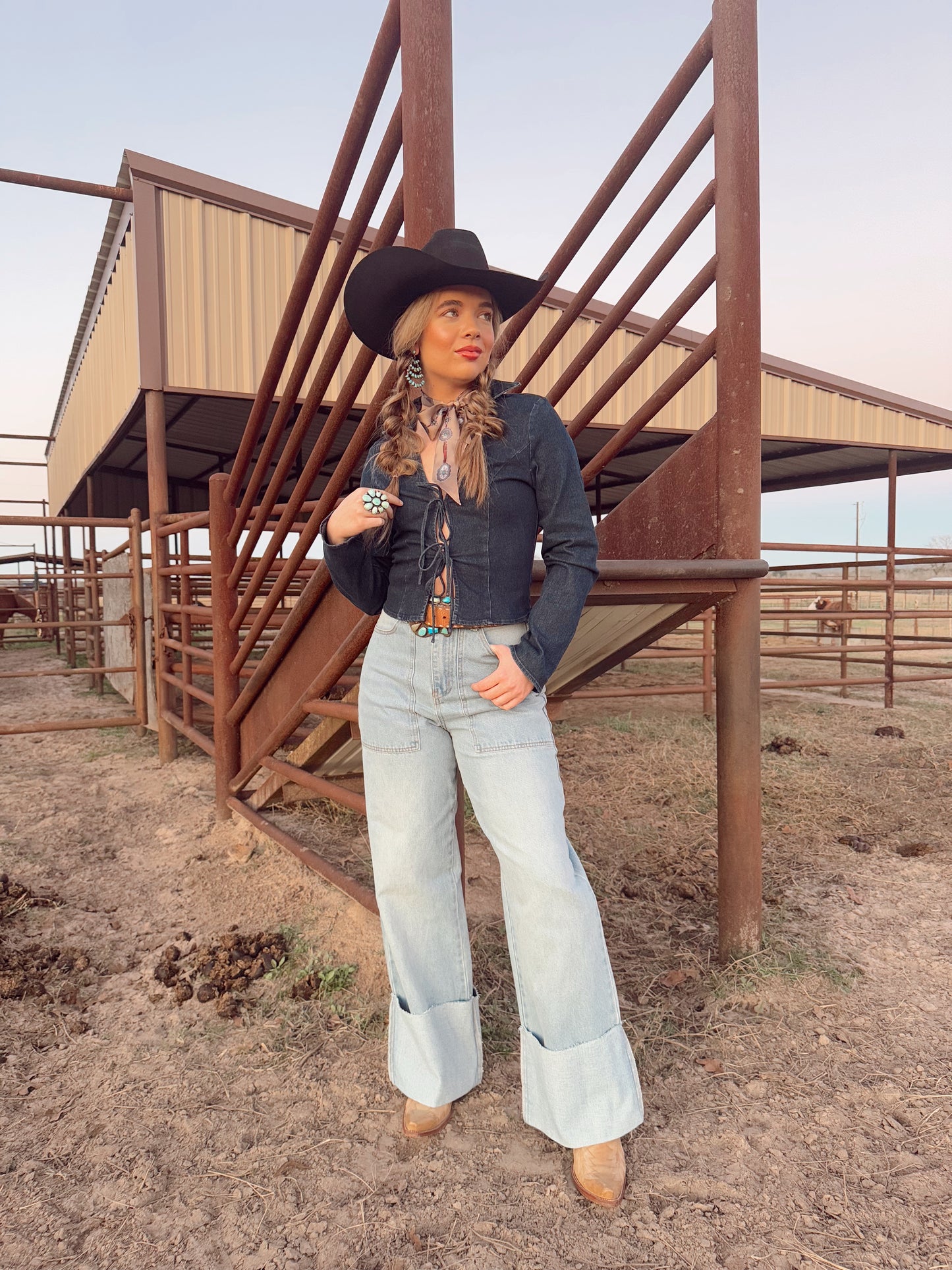 The Douglas Denim Top LARGE