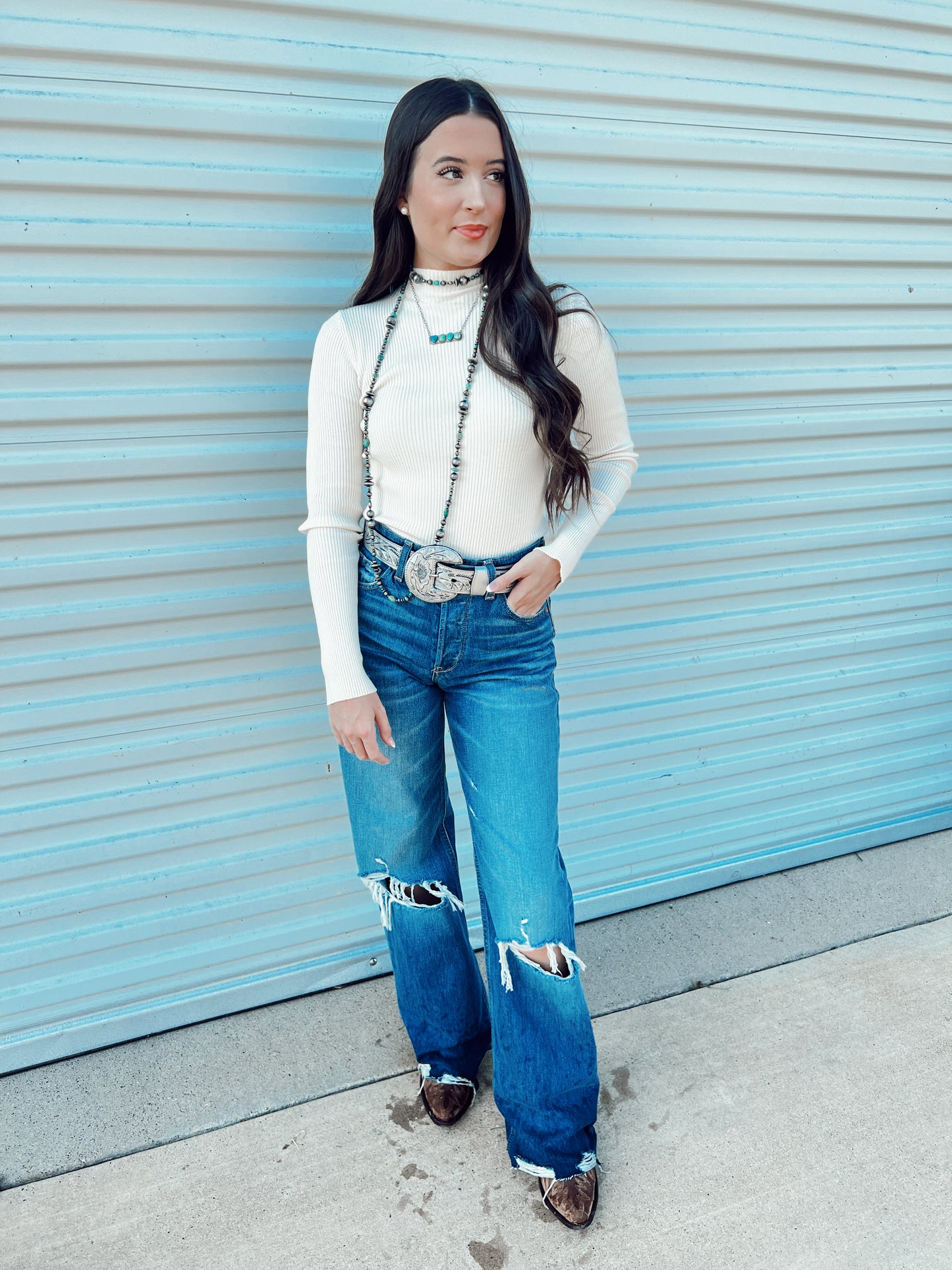 The Roby Top in Cream
