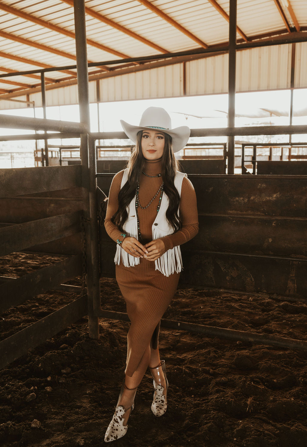 The Temple Dress in Latte