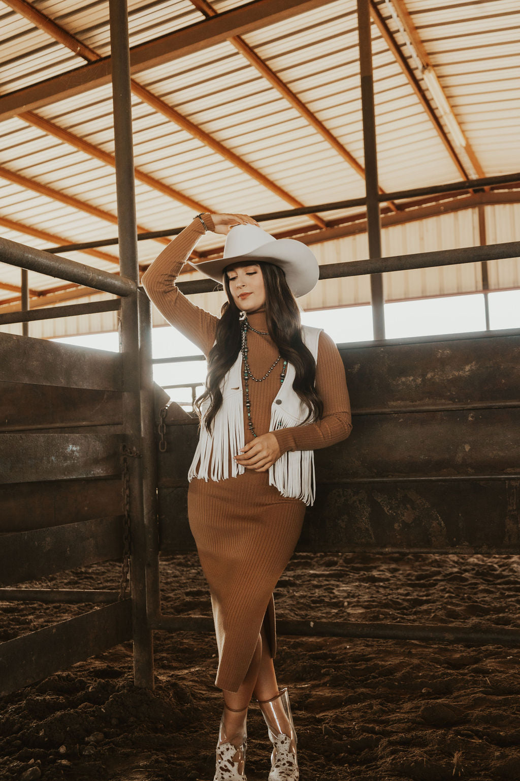 The Temple Dress in Latte
