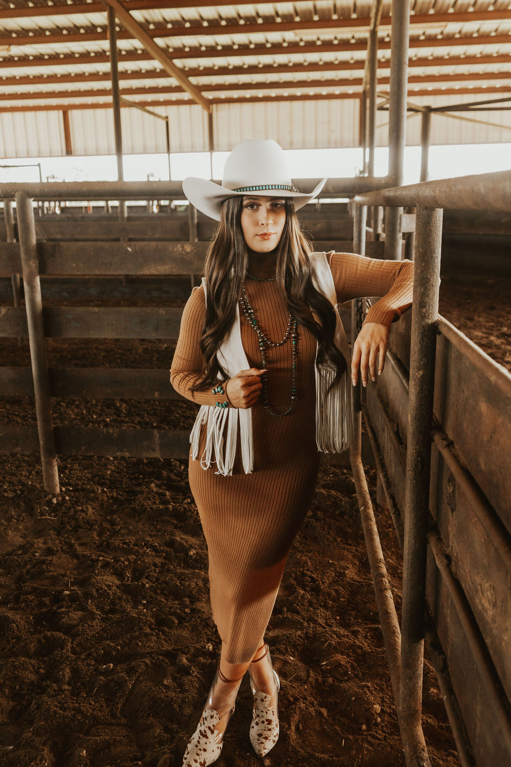 The Temple Dress in Latte
