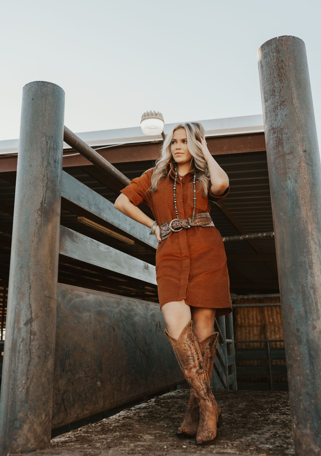 The Antonio Studded Tooled Belt