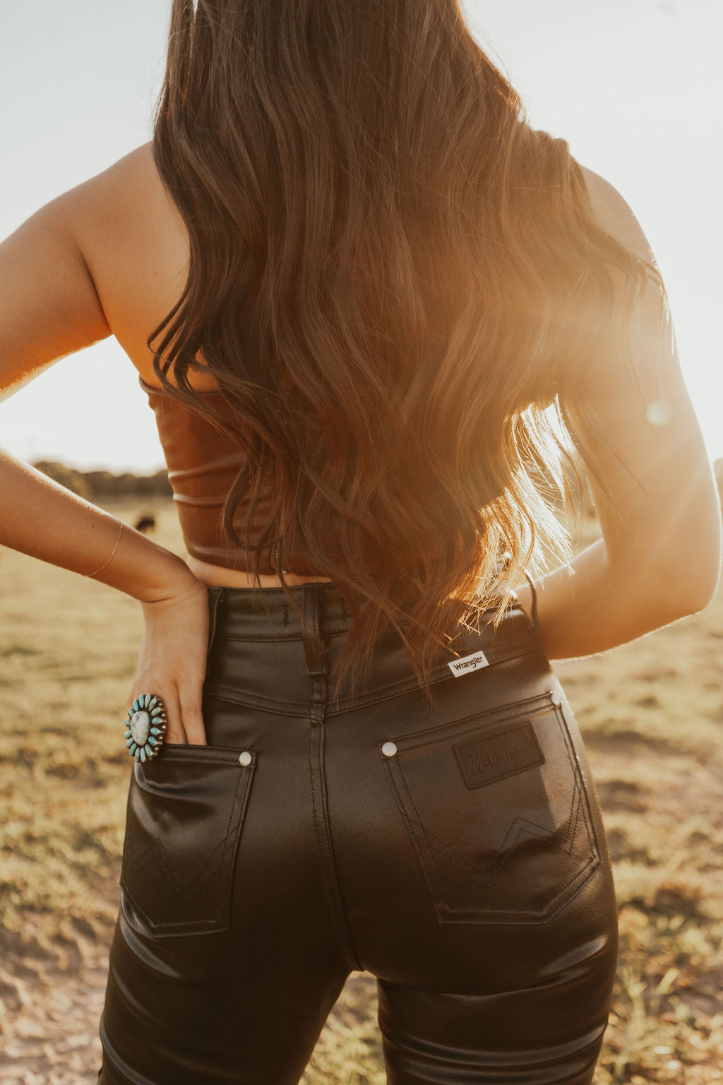 The Wrangler Walker 677 Black Gloss Jeans