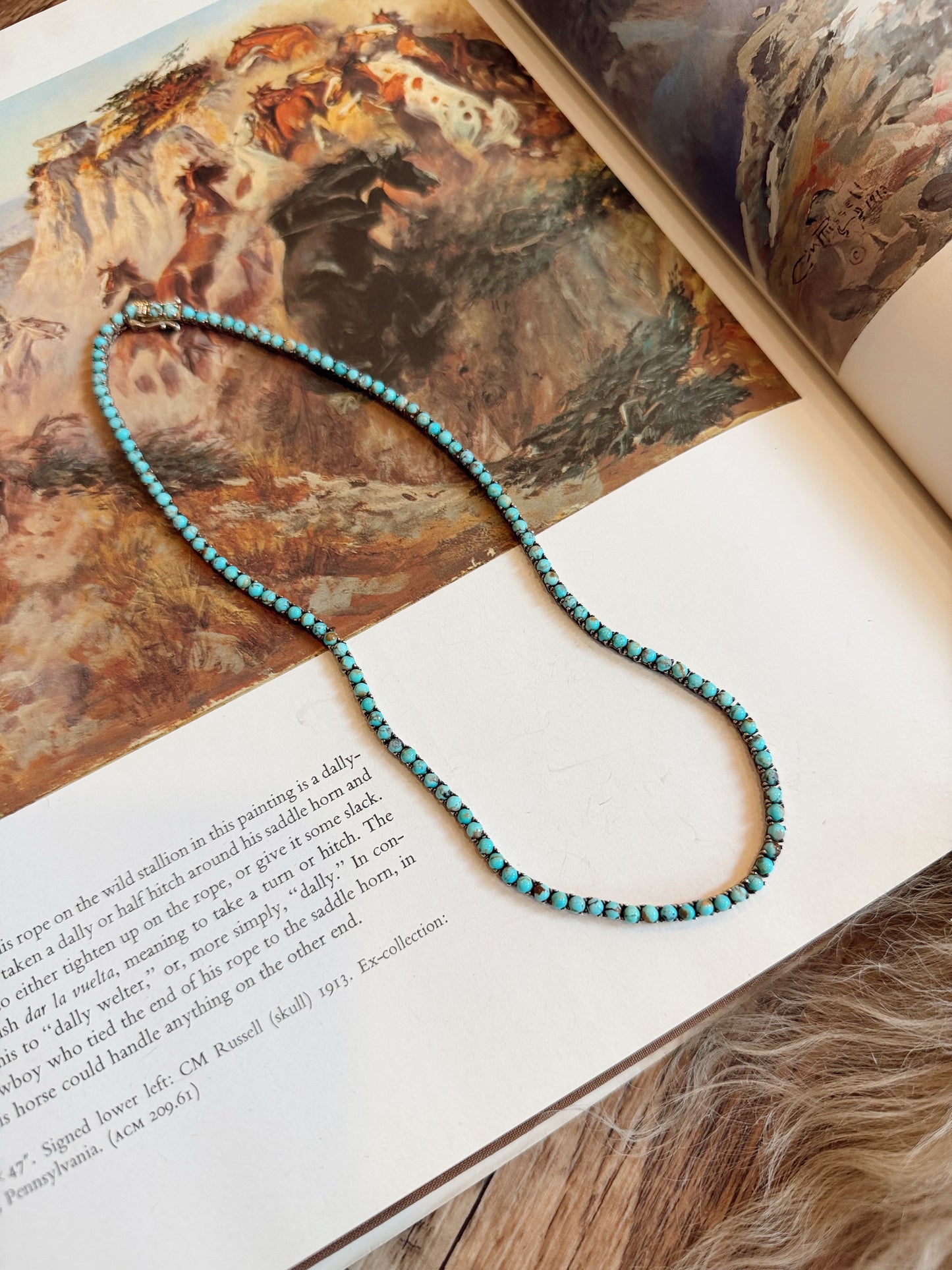 The Kingman Turquoise Tennis Necklace