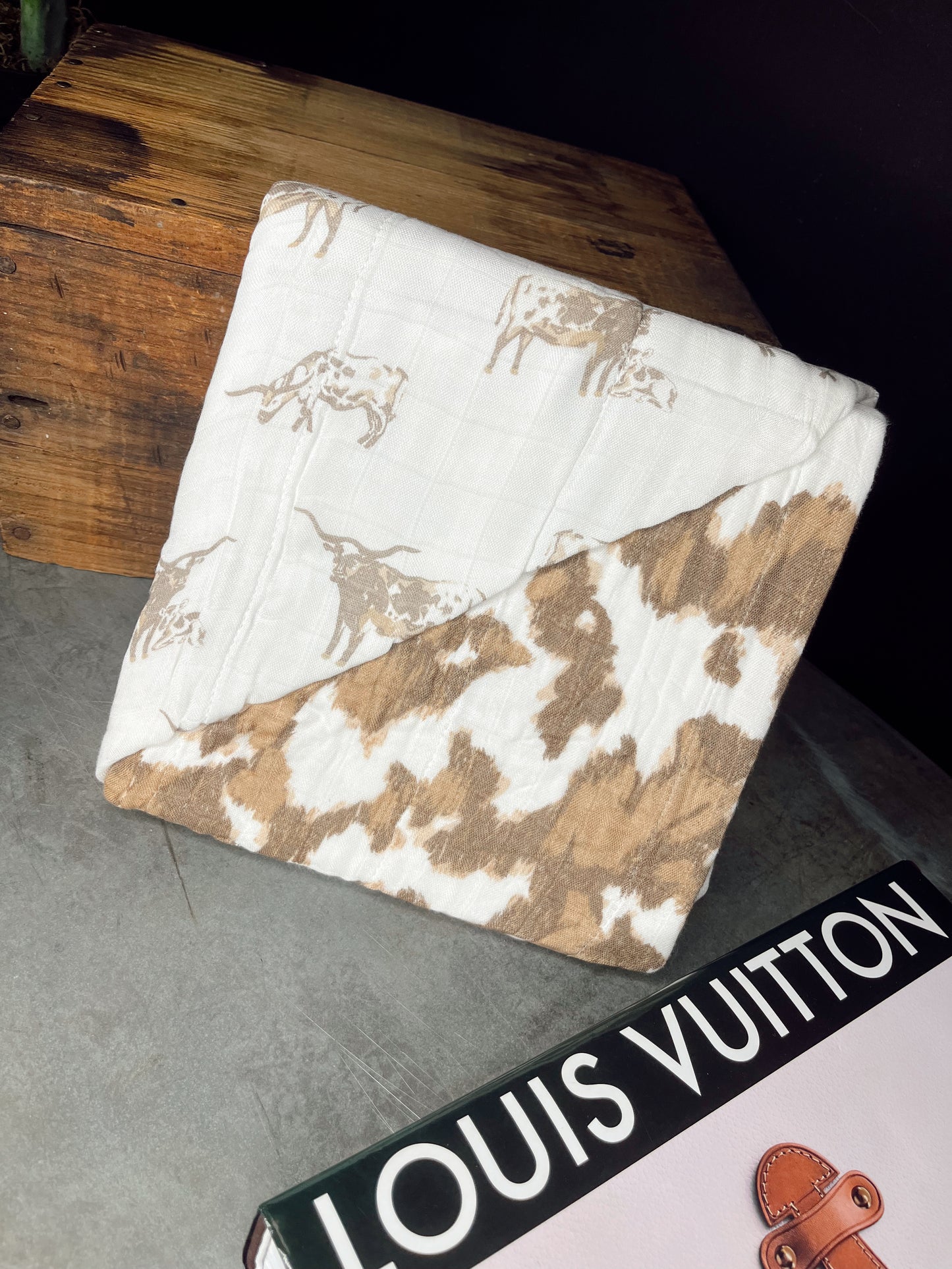 The Texas Longhorn & Yellowstone Cowhide Blanket
