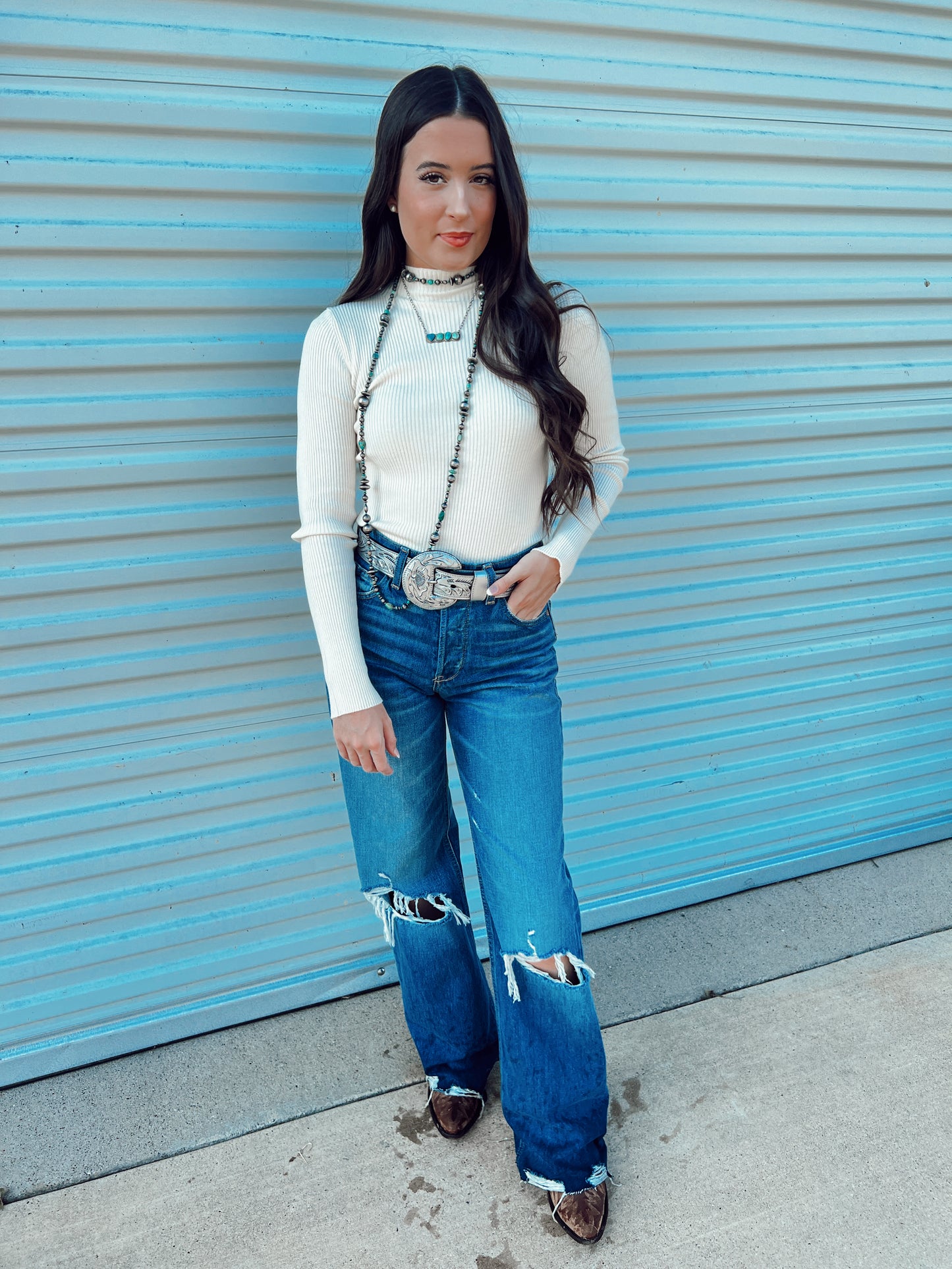 The Roby Top in Cream