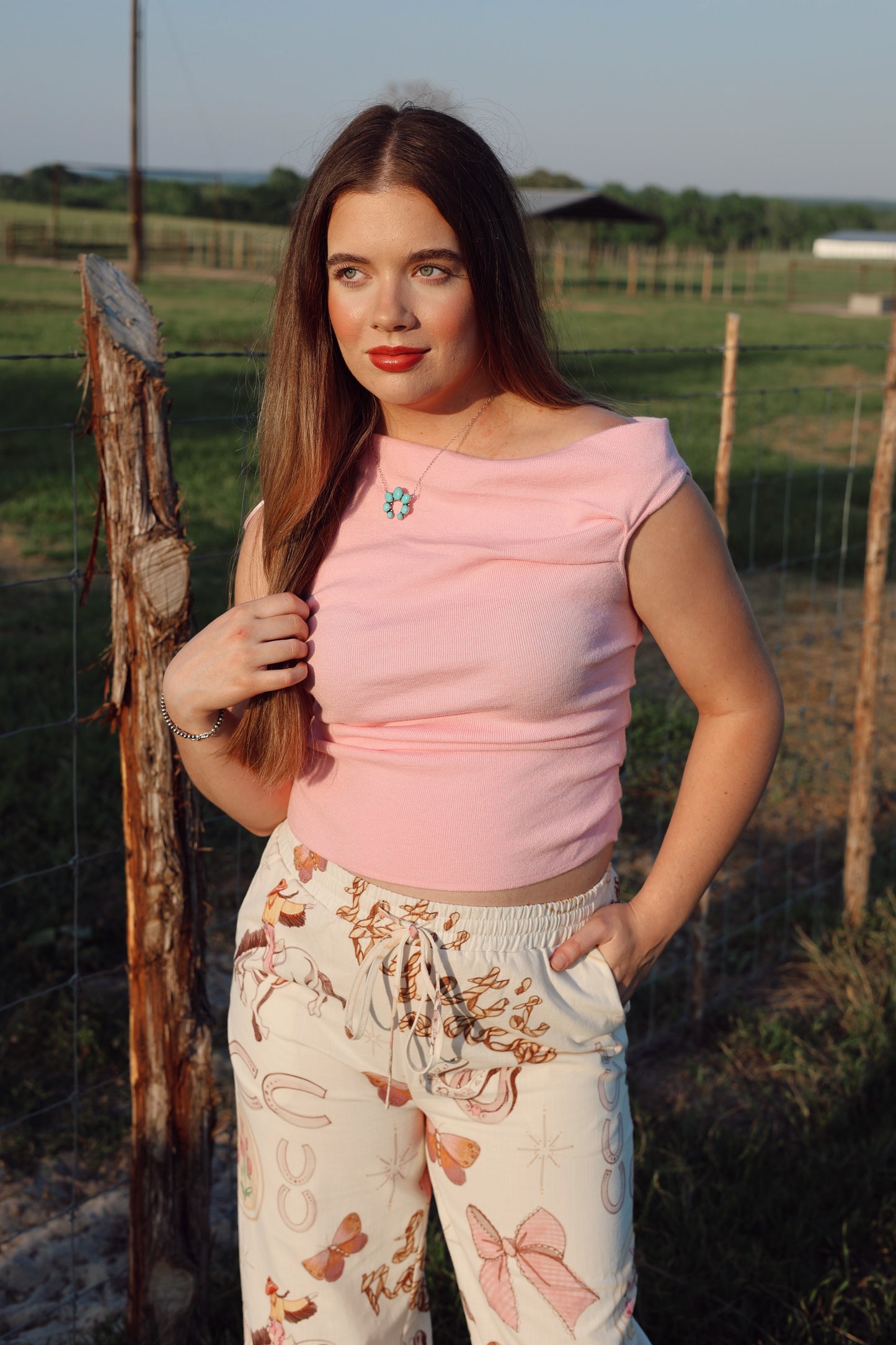 The Athens Top in Pink