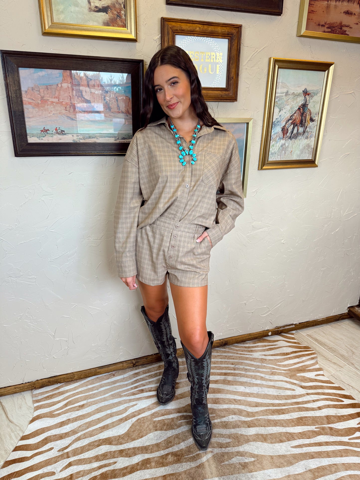 The Plaid Short Set