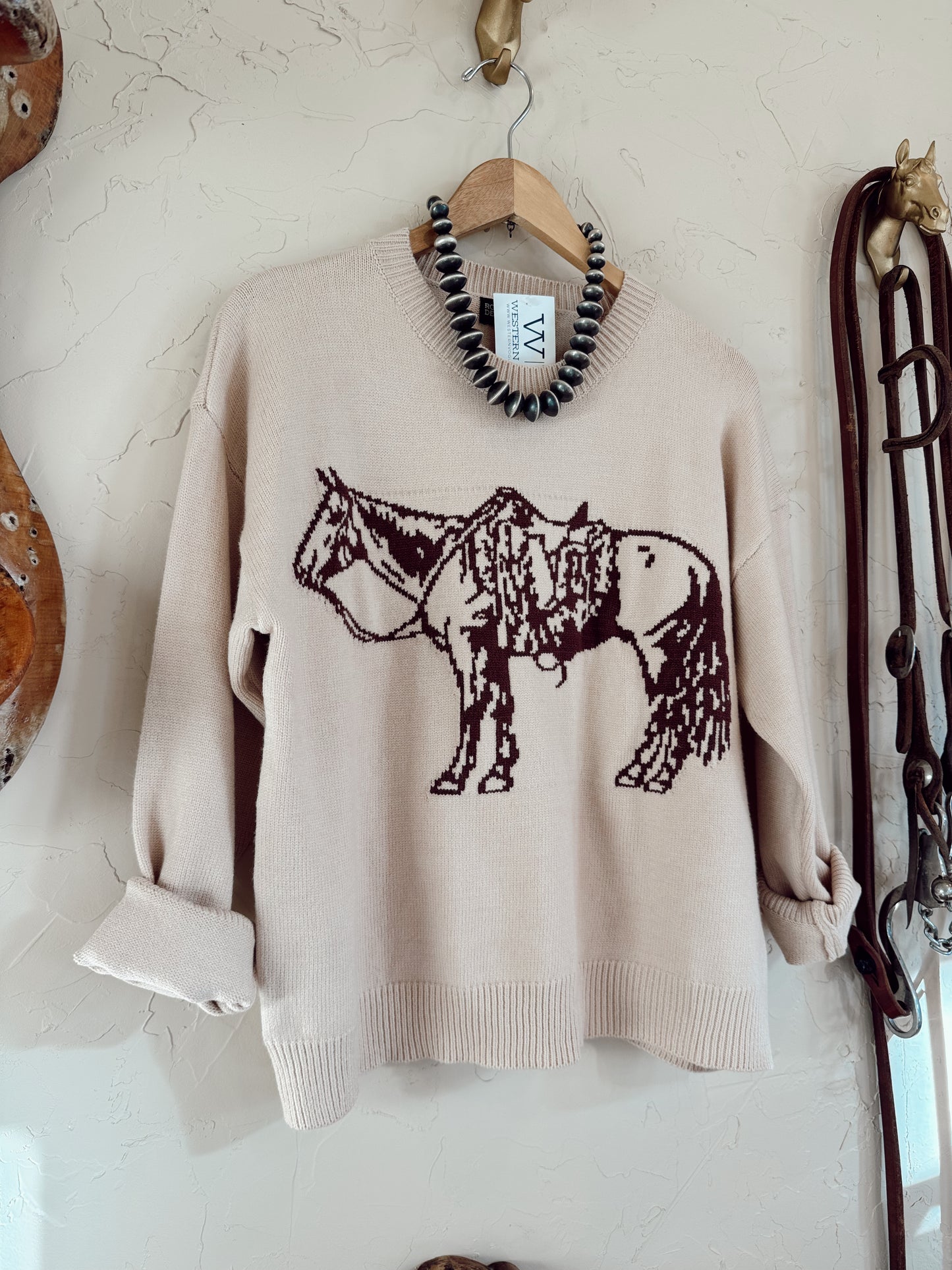 The Cowpony Sweater in Cream