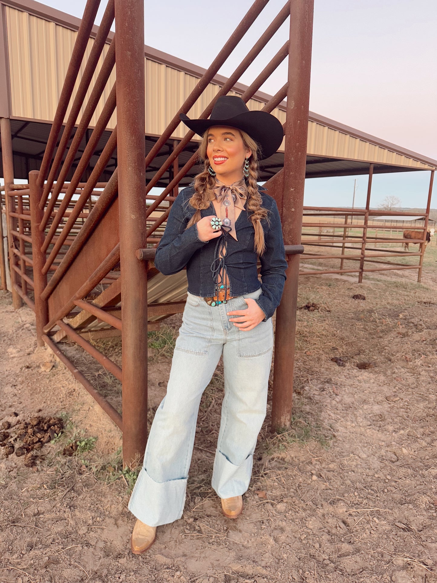 The Douglas Denim Top LARGE