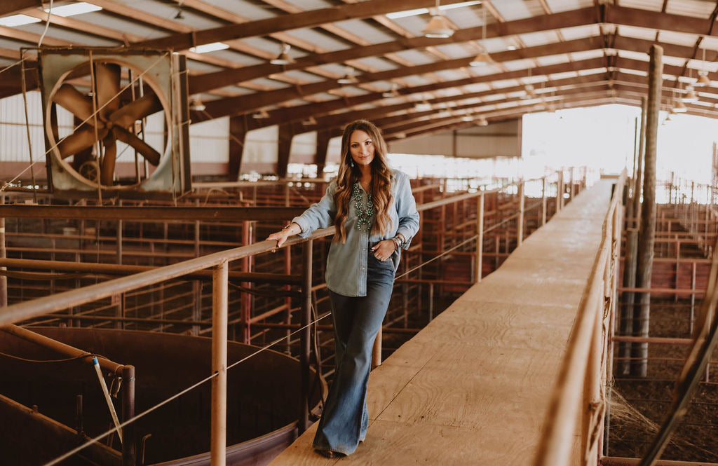The Wrangler Heritage Blue Grammar Denim Shirt