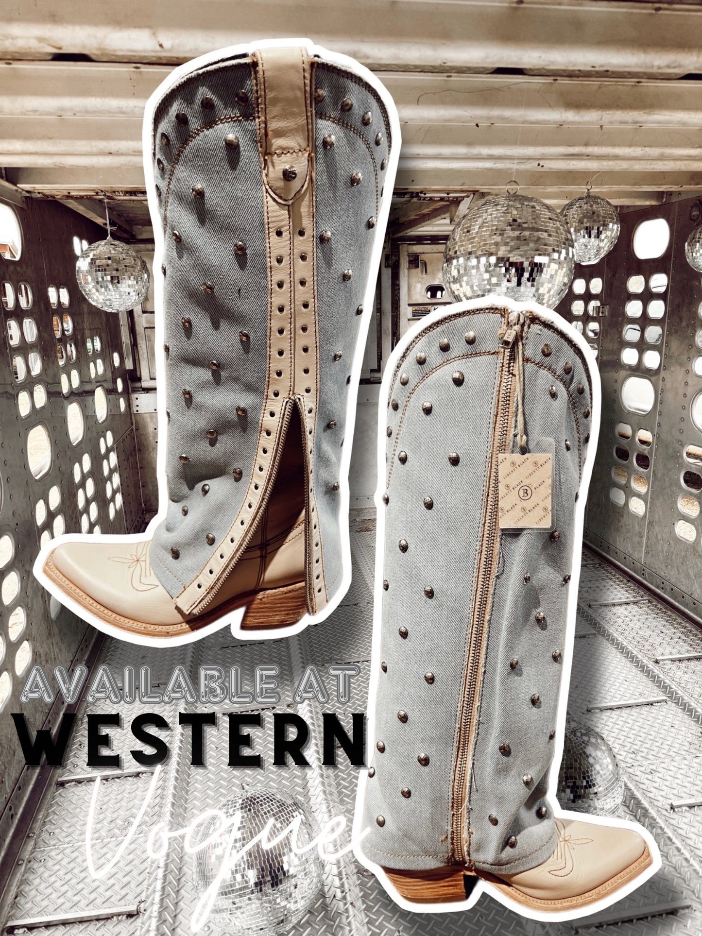 The Liberty Black Missouri Bone Boots: PREORDER