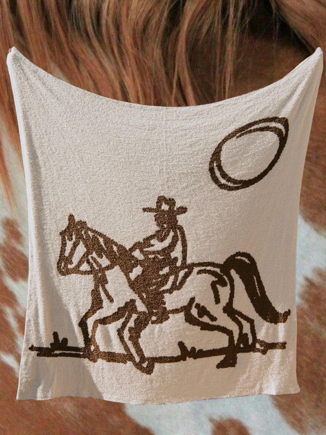 The Cowboy Drifter Throw Blanket