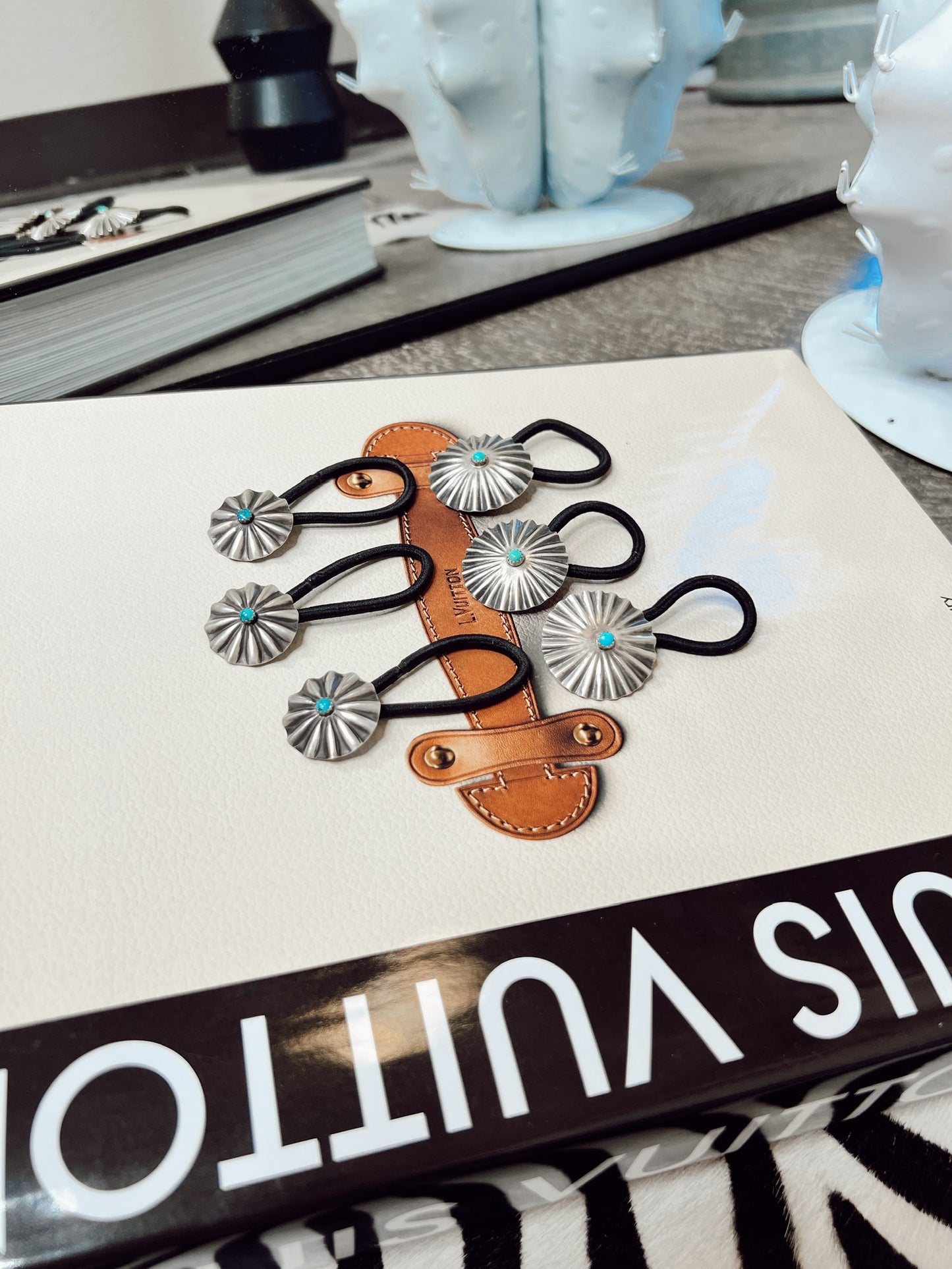 The Santa Fe Hair Tie w/ Turquoise