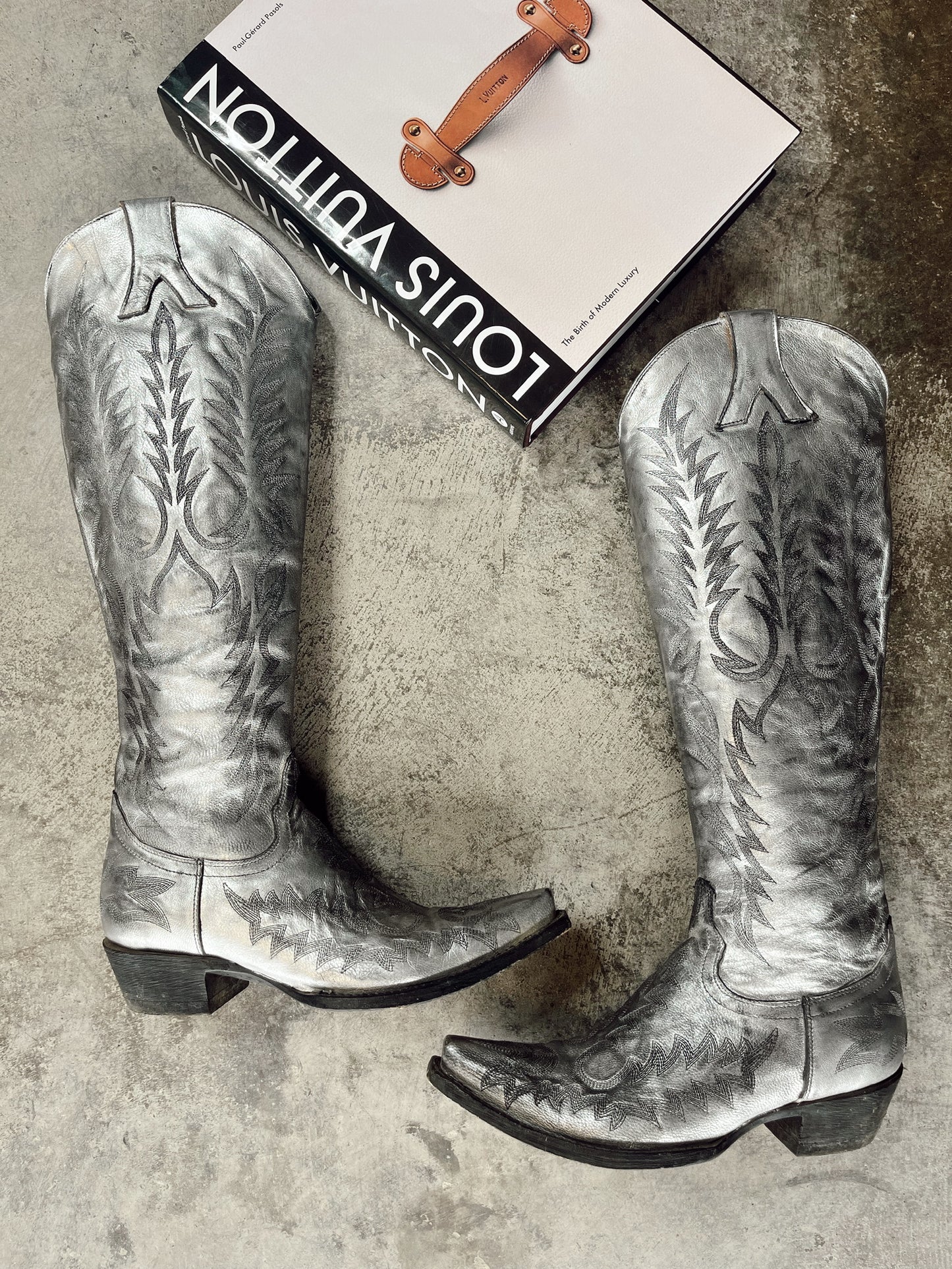 The Old Gringo Mayra Ver Boots in Silver