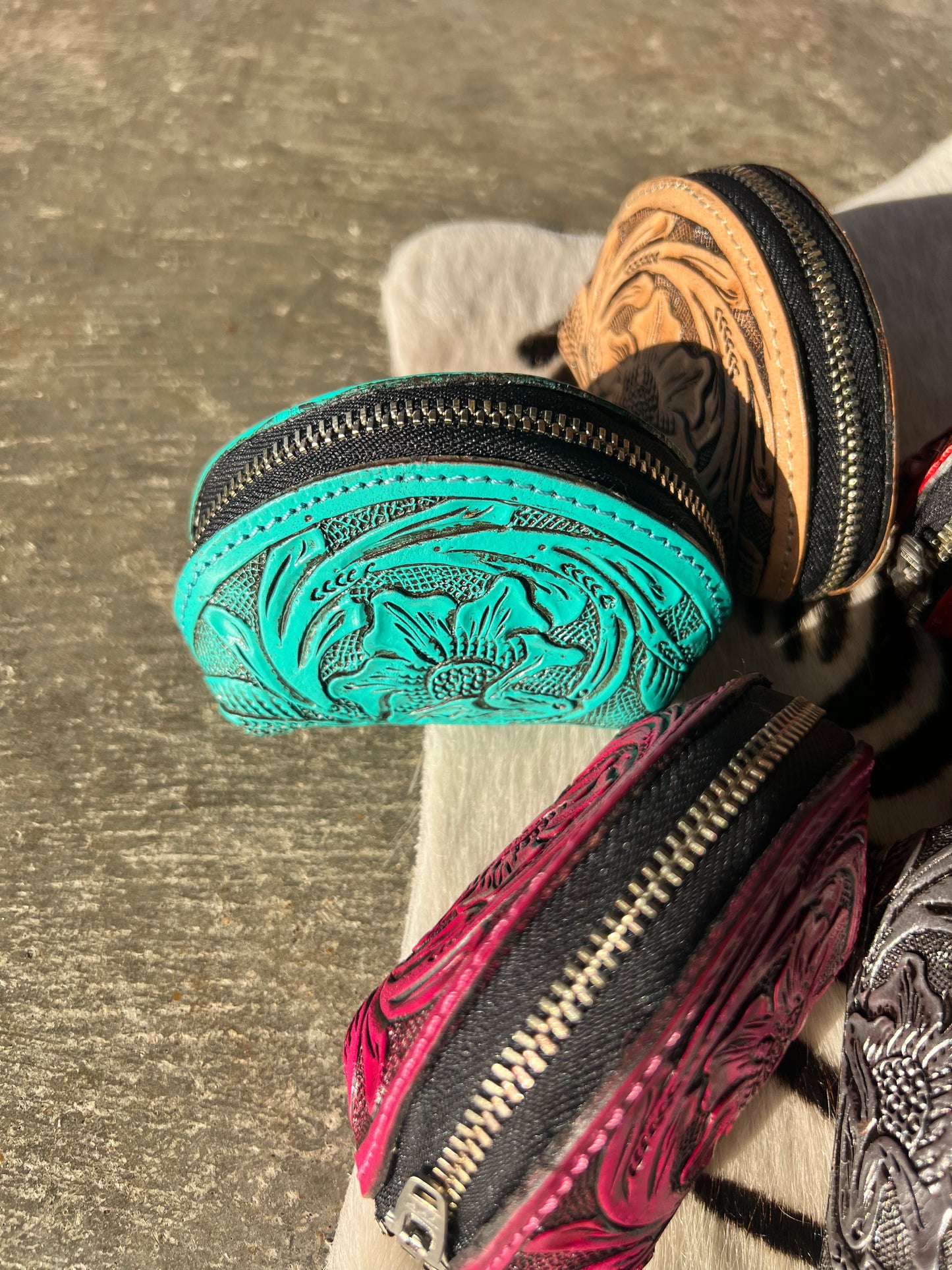 Mini Coin Purse FUCHSIA + SILVER