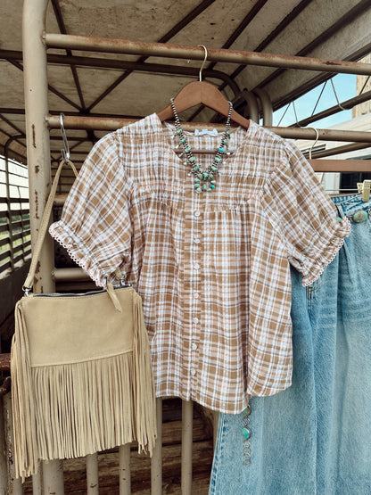 The Poppy Plaid Top