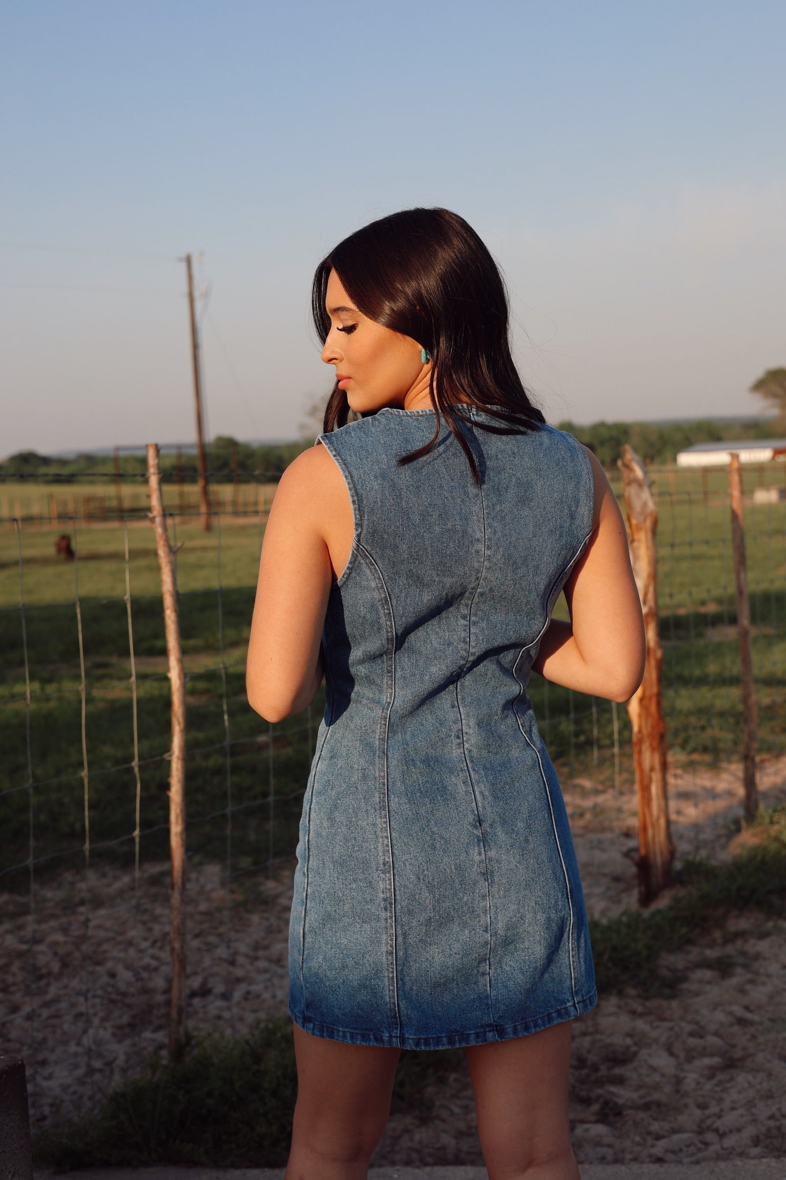Dallas Denim Dress-SMALL Western Vogue Boutique Dallas Denim Dress-SMALL Western Vogue Boutique