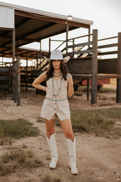 The Denver Denim Romper