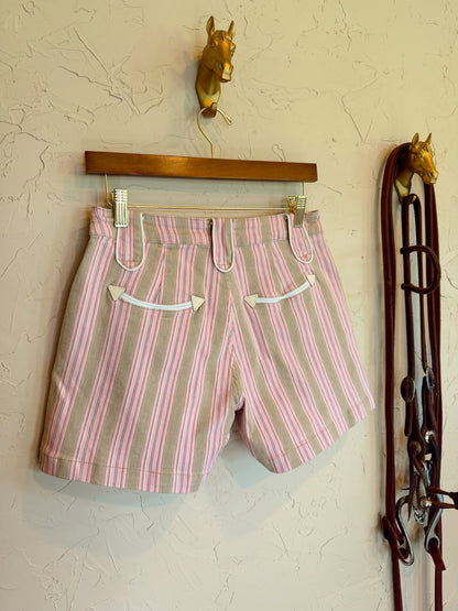 The Striped Denim Shorts