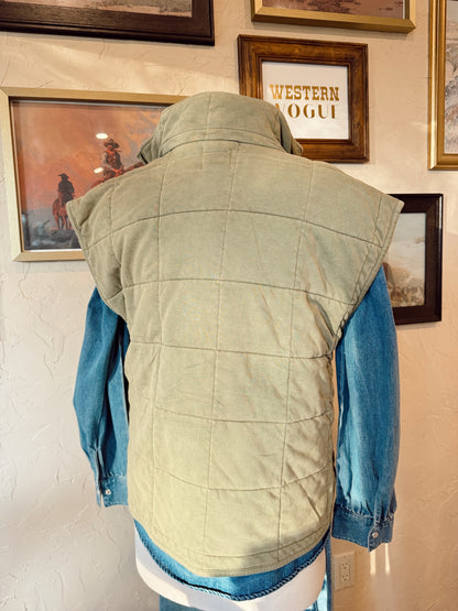 The Quilted Vest in Olive