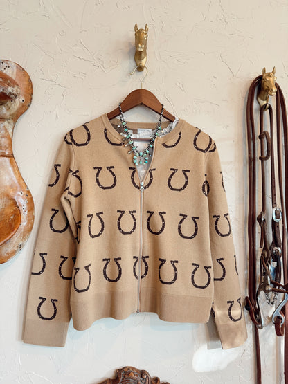 The Tasha Polizzi Tabitha Horseshoe Zip Sweater