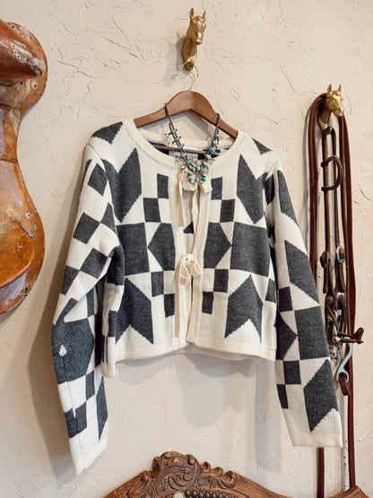 The Memaw Tie Front Cardigan