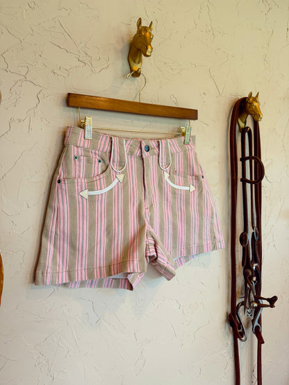 The Striped Denim Shorts