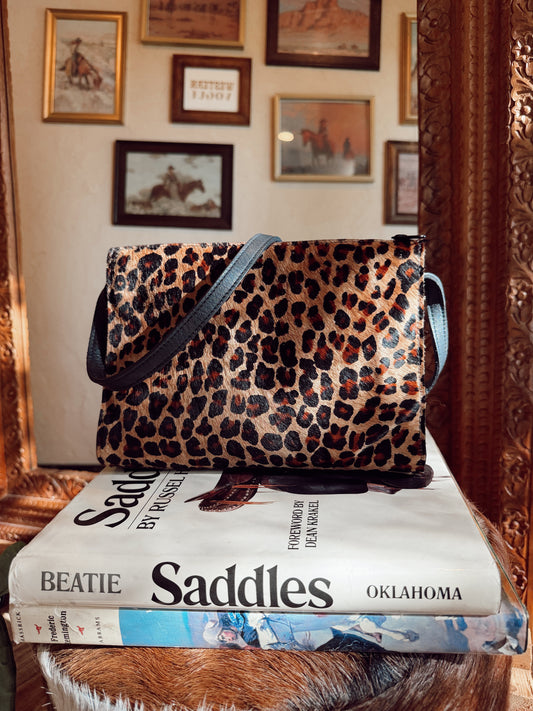 The Leopard Two Bar West Shoulder Bag