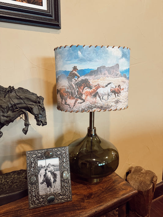 The Mustang Chase Lampshade