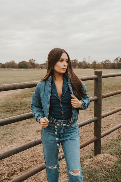 The Draper Denim Bodysuit