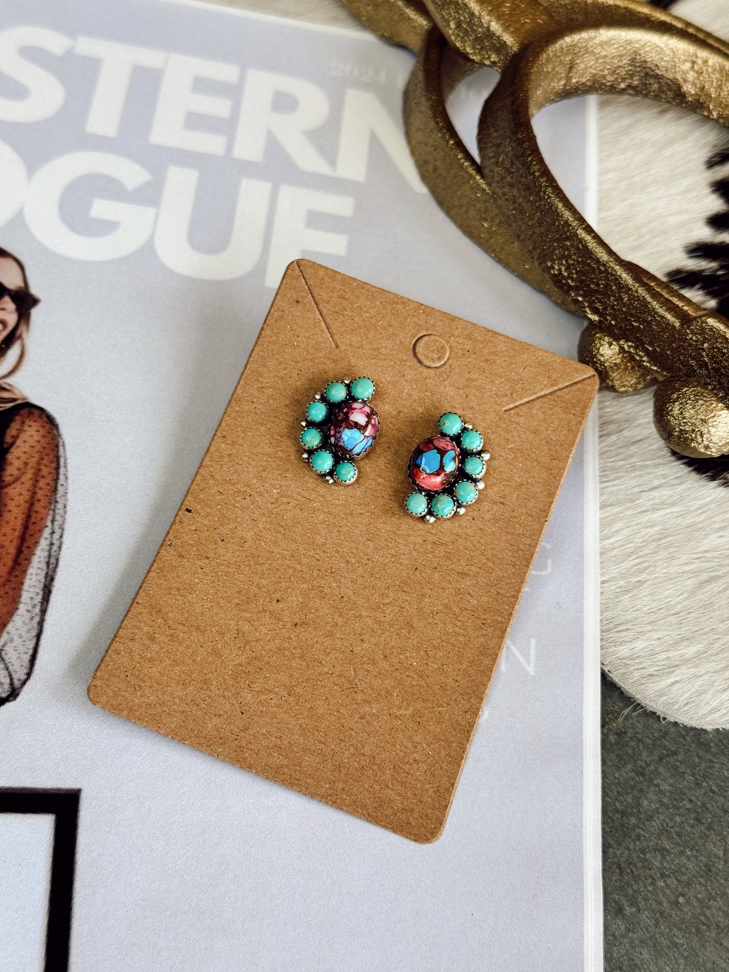 Tilly Studs {2 Color Stones Available}