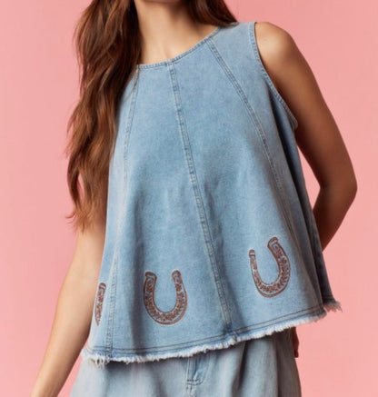 The Dennie Denim Top