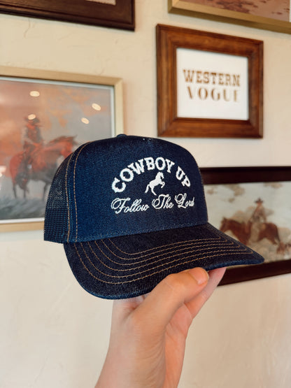 The Denim Follow The Lord Baseball Cap