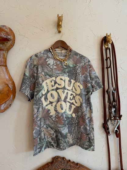 The Camo Jesus Loves You T-Shirt