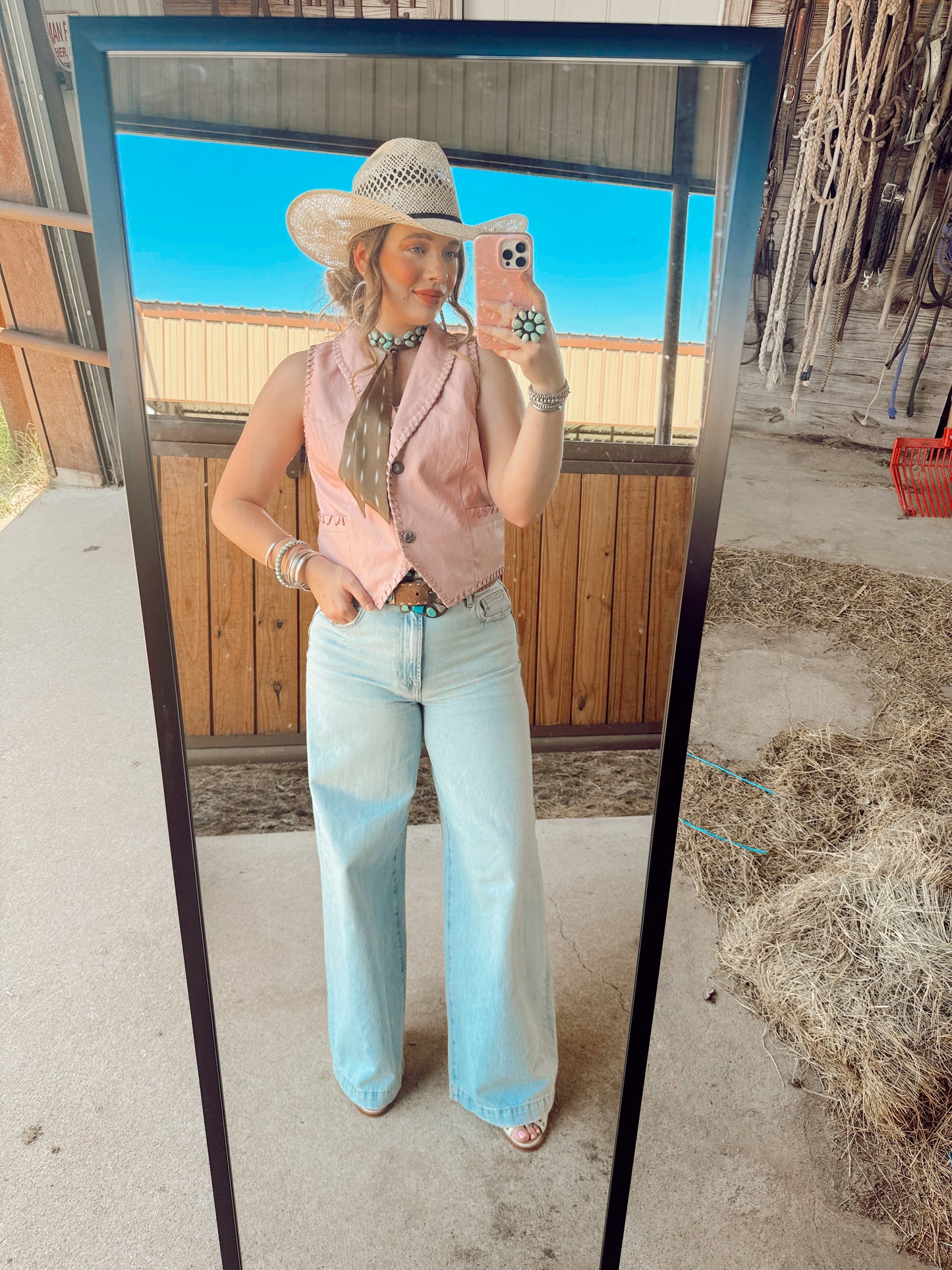 The Whiskey Creek Vest in Blush