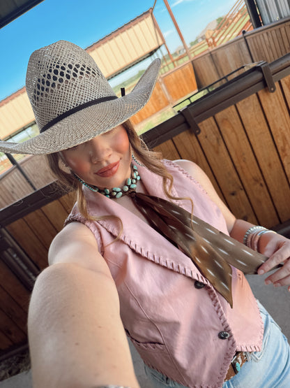 The Whiskey Creek Vest in Blush