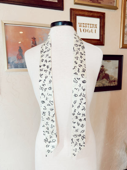 The Branded Twilly in Ivory