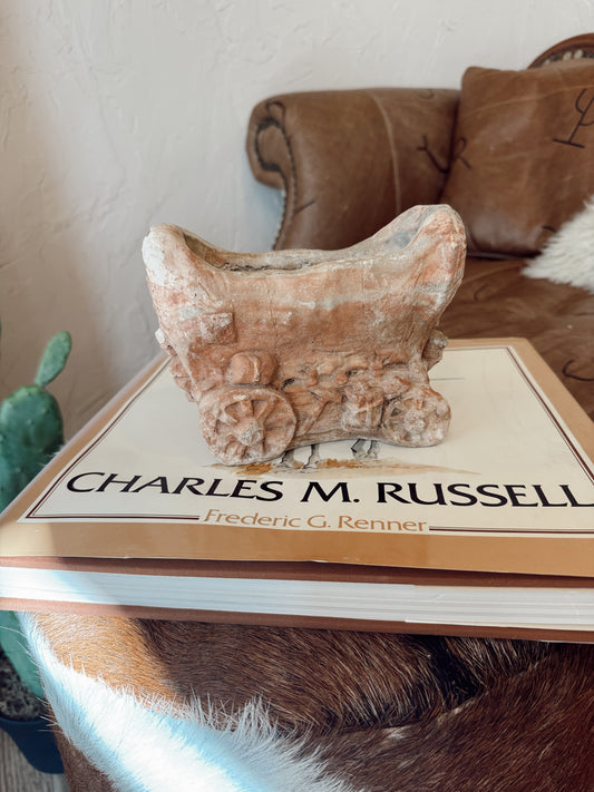Vintage Pottery Chuck Wagon Planter