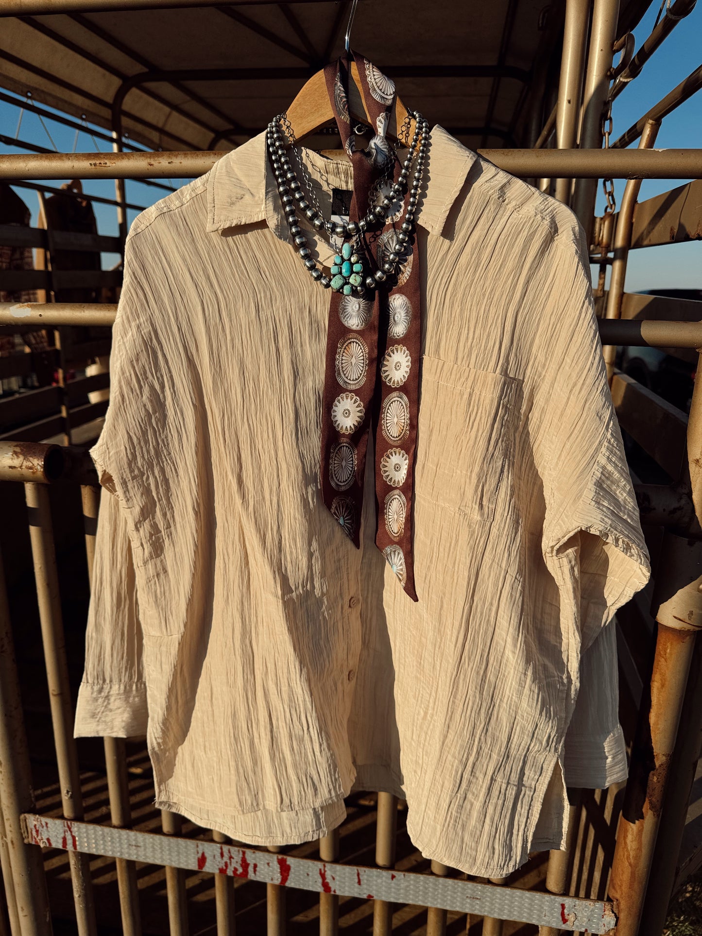 The Tulsa Top in Ecru